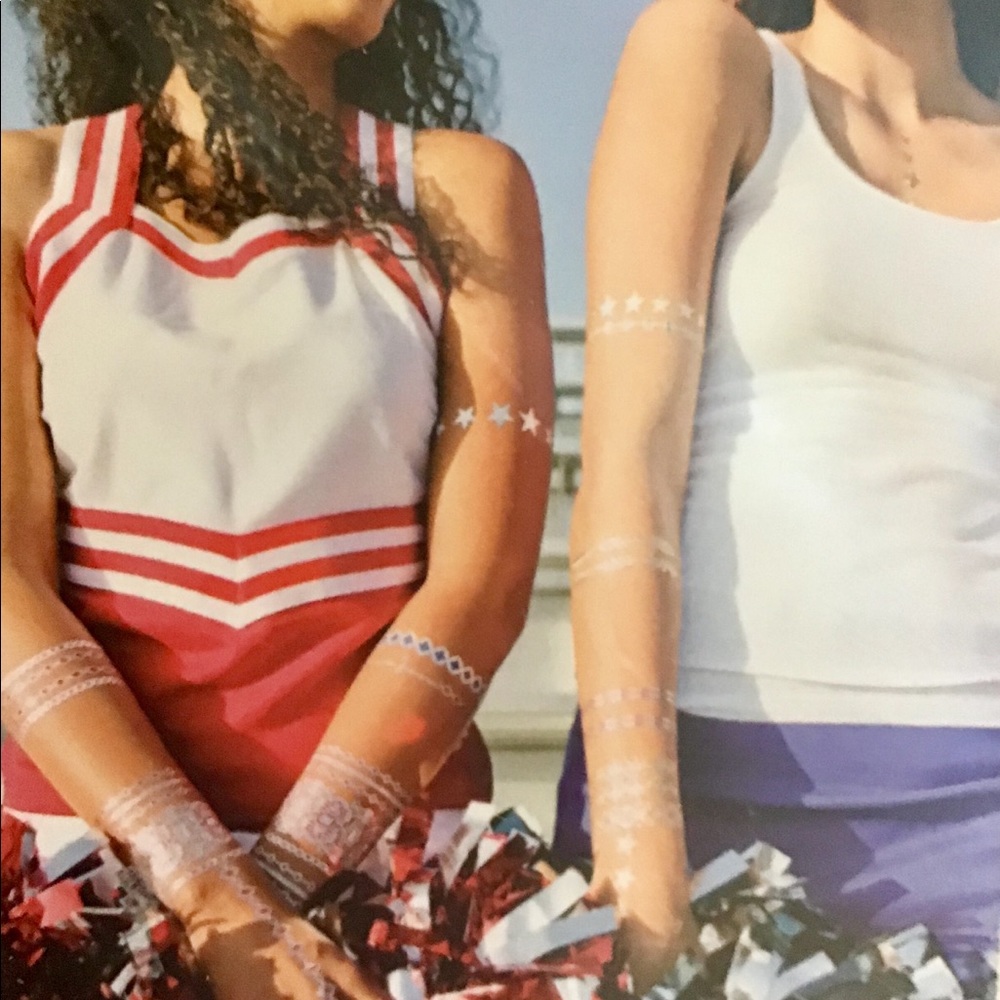 Metallic FSU Seminoles temporary tattoos
